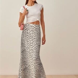 Reformation Black and White Maxi Skirt